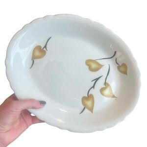 Vintage Wellsville China Leaf Platter